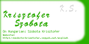 krisztofer szobota business card